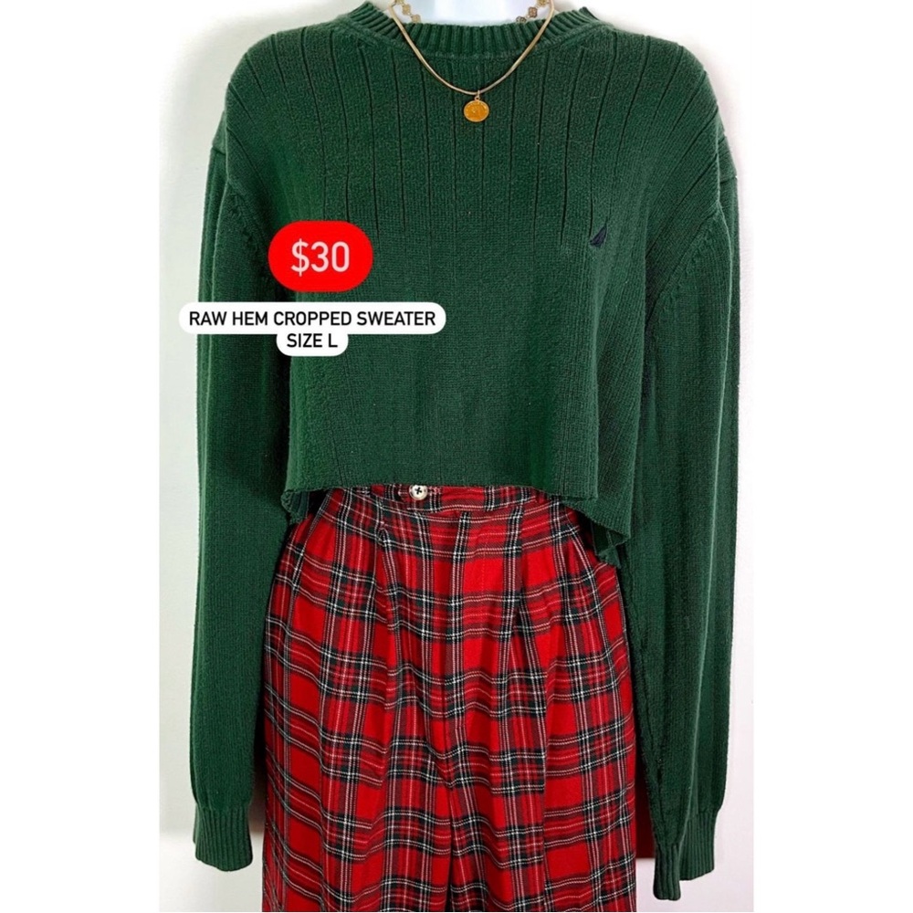 Nautica Cropped Sweater Size Large